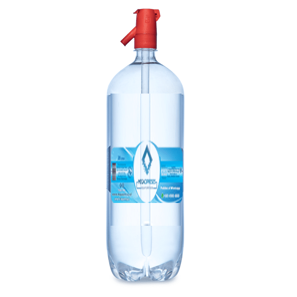 botella de agua soda de Agua Purificada Aguas Mega